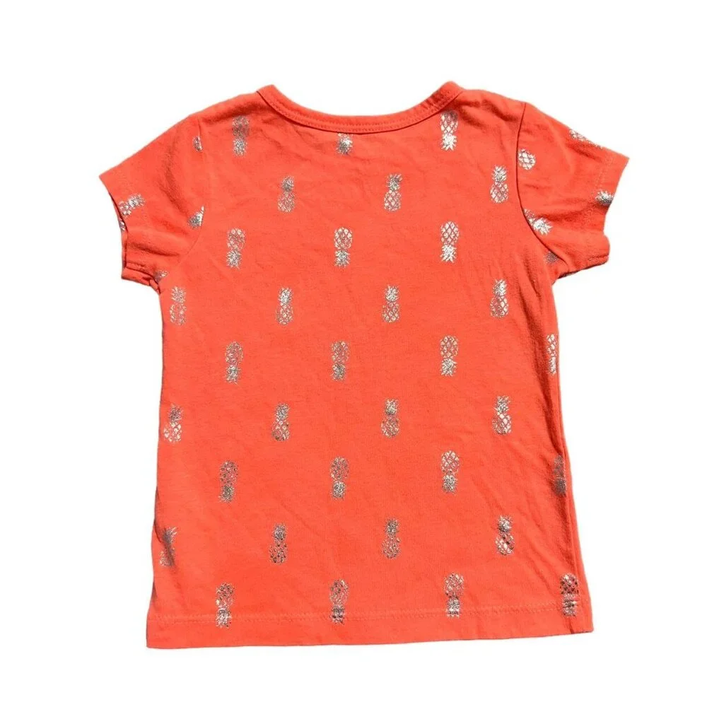 Carter's 12m Orange Iridescent Pineapple Shirt